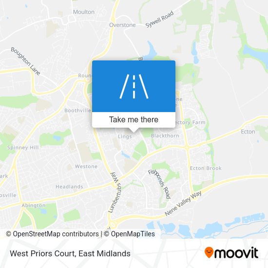 West Priors Court map