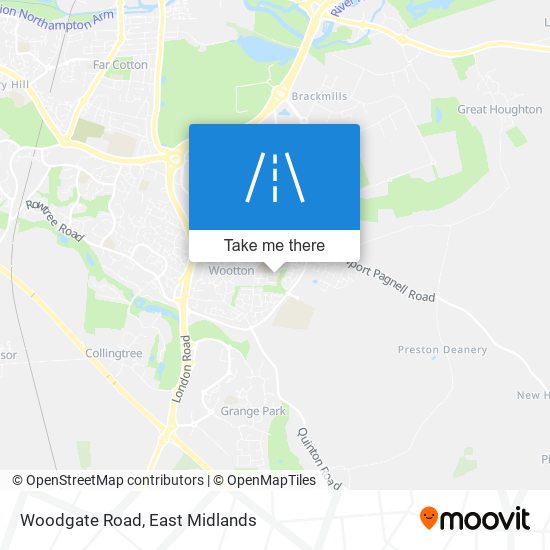 Woodgate Road map