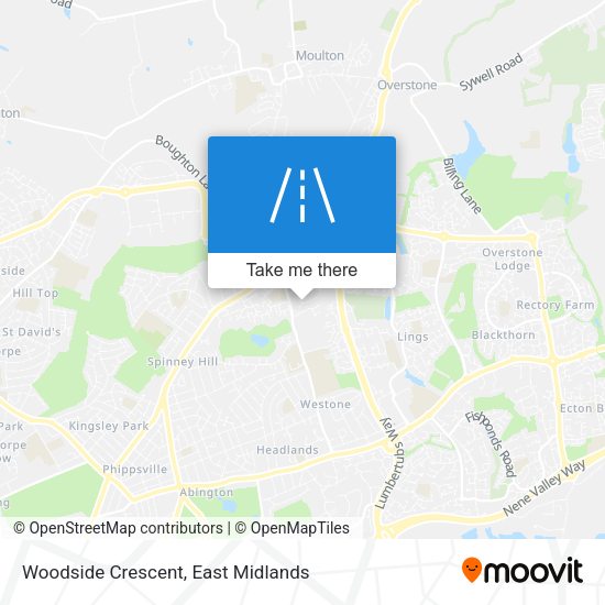 Woodside Crescent map