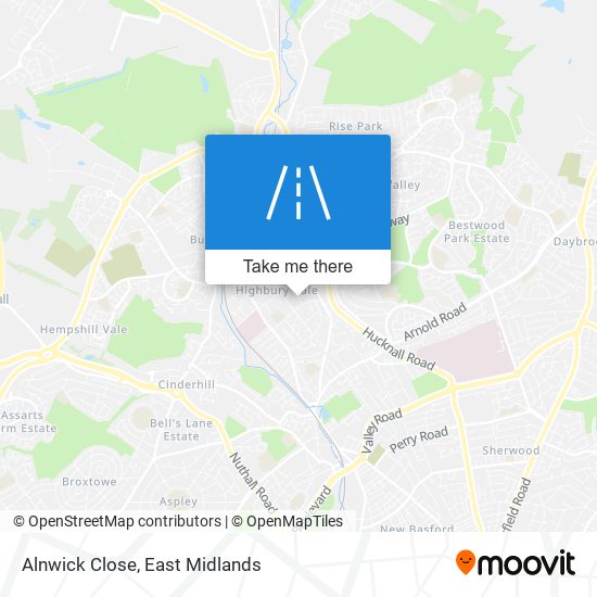 Alnwick Close map