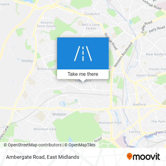 Ambergate Road map