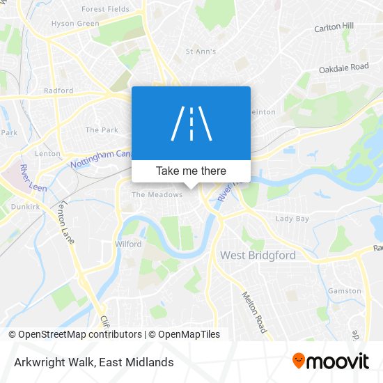 Arkwright Walk map