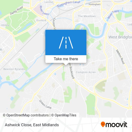 Ashwick Close map