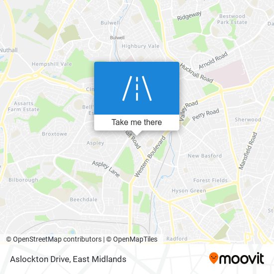Aslockton Drive map