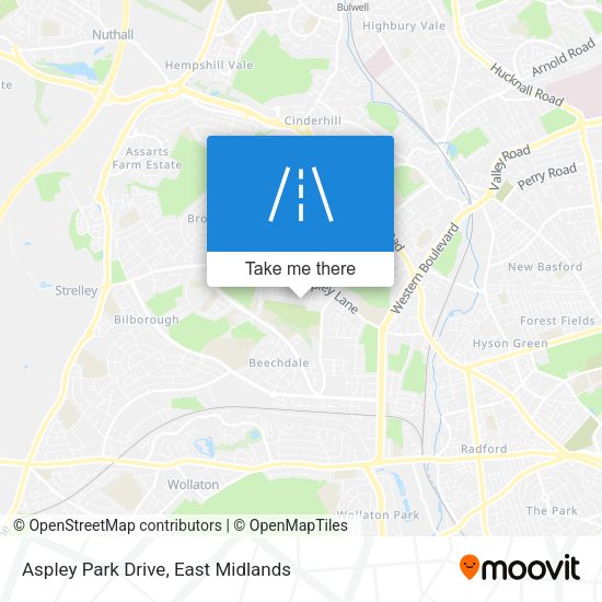 Aspley Park Drive map