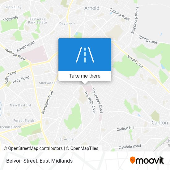 Belvoir Street map