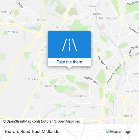 Bidford Road map