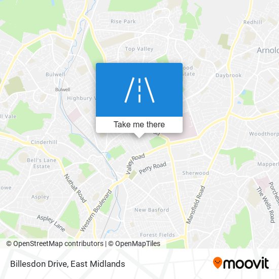 Billesdon Drive map
