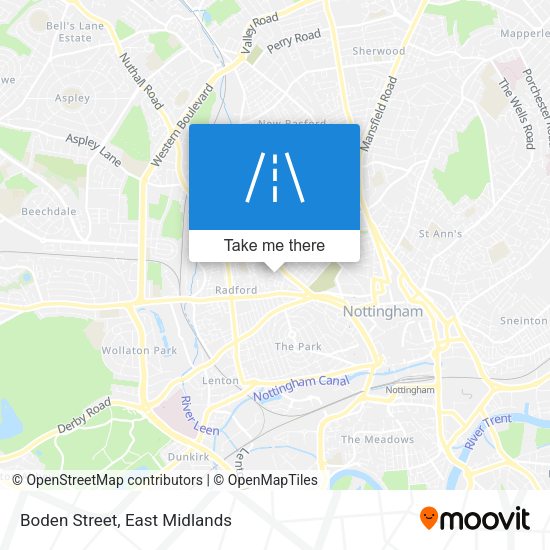 Boden Street map