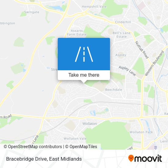 Bracebridge Drive map