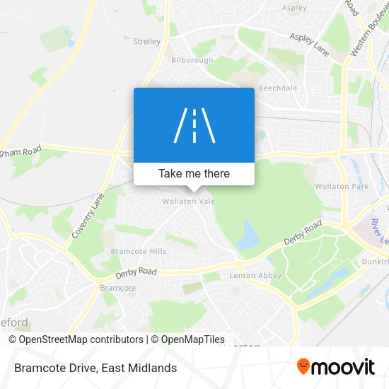 Bramcote Drive map