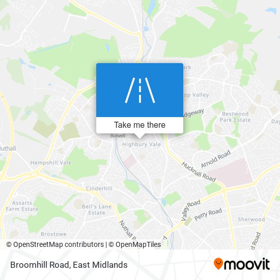 Broomhill Road map