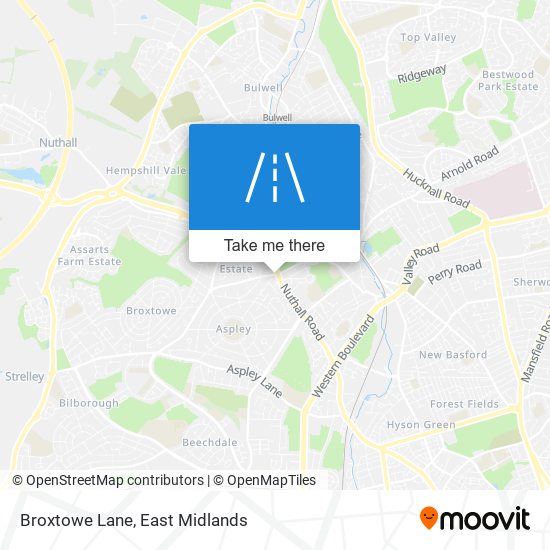 Broxtowe Lane map