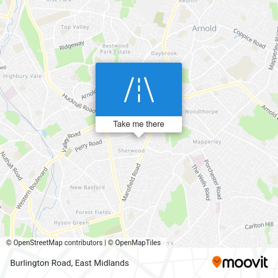 Burlington Road map