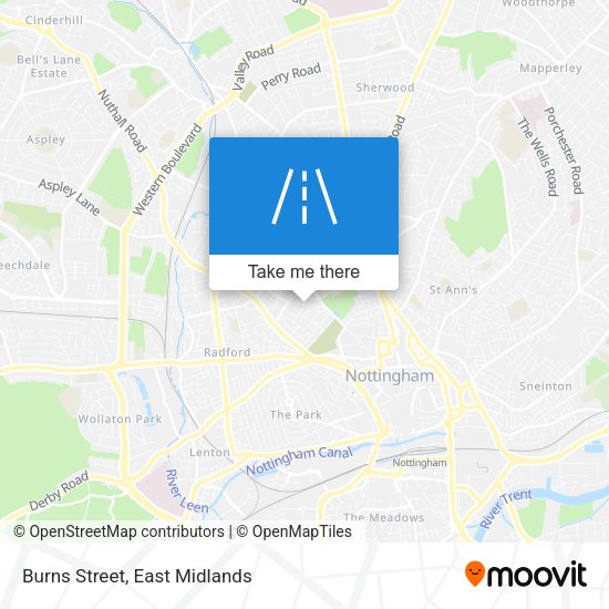 Burns Street map