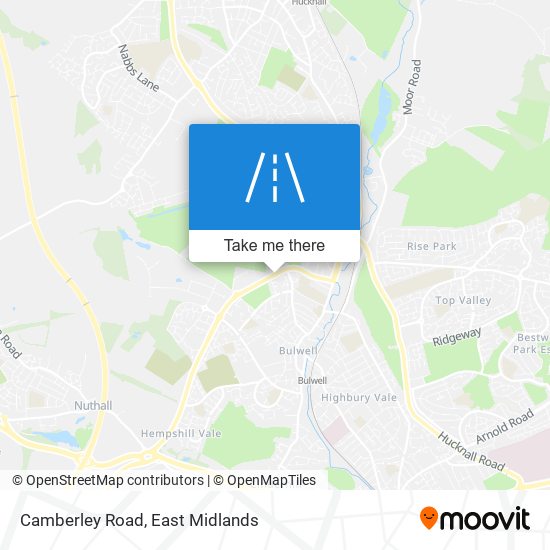 Camberley Road map