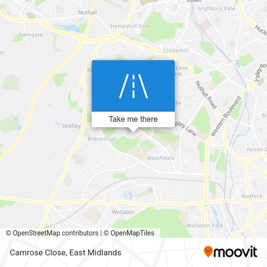 Camrose Close map