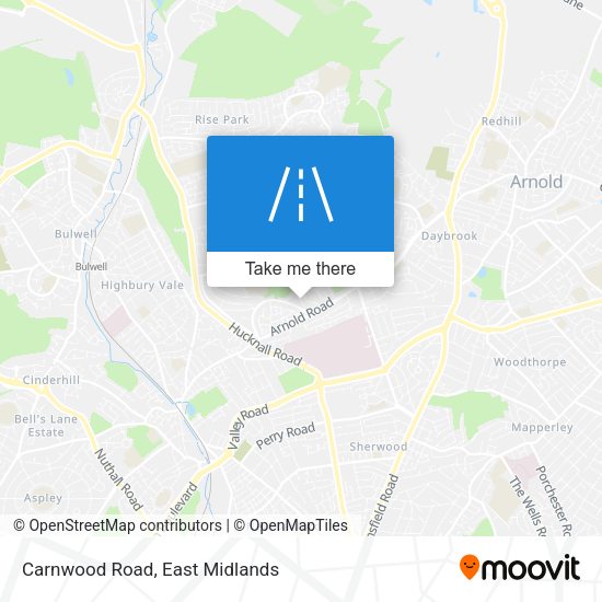 Carnwood Road map