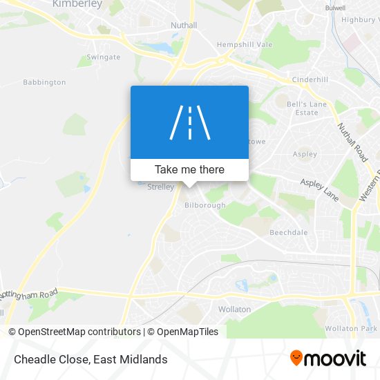 Cheadle Close map