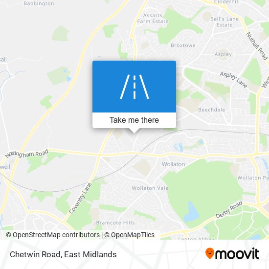 Chetwin Road map