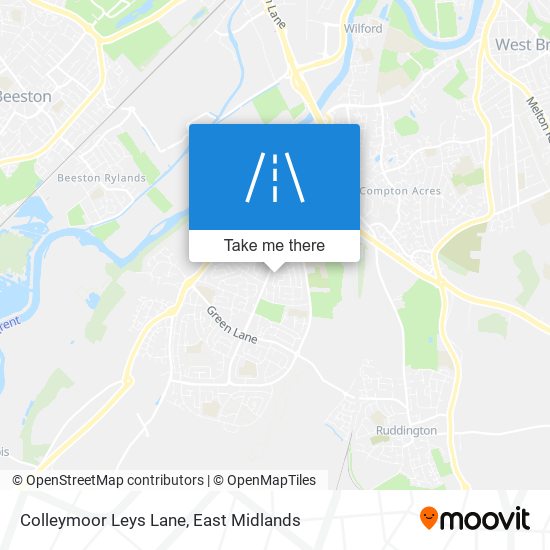 Colleymoor Leys Lane map