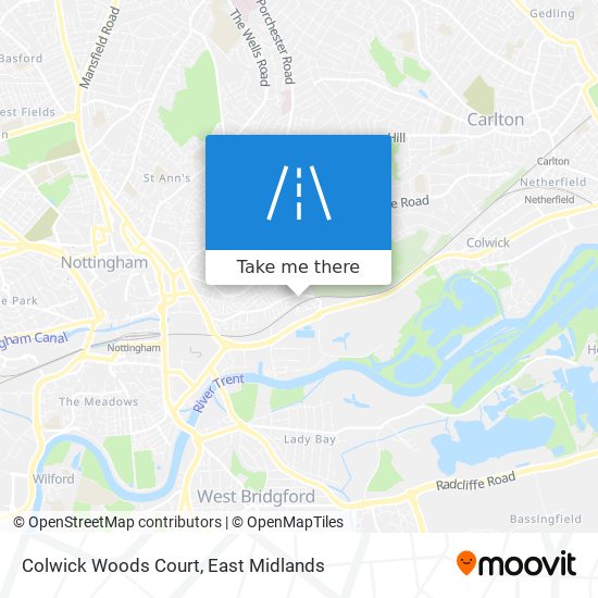 Colwick Woods Court map