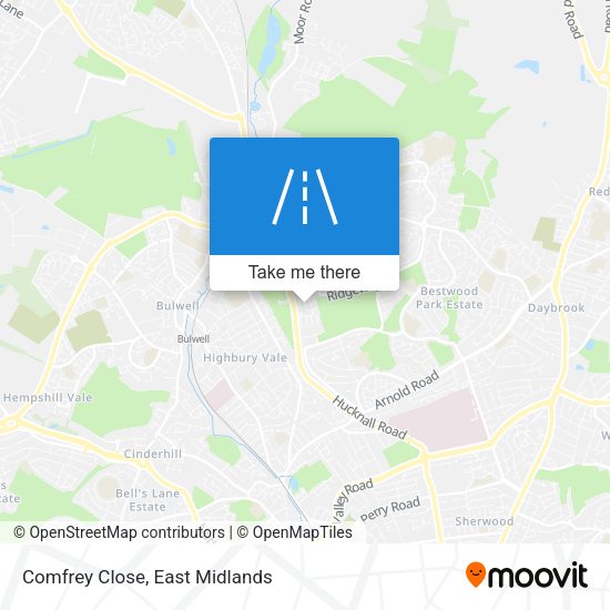 Comfrey Close map
