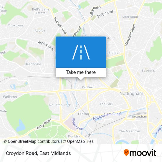 Croydon Road map
