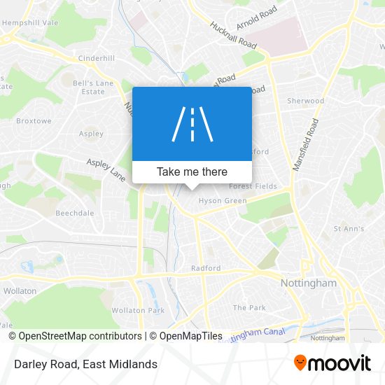 Darley Road map
