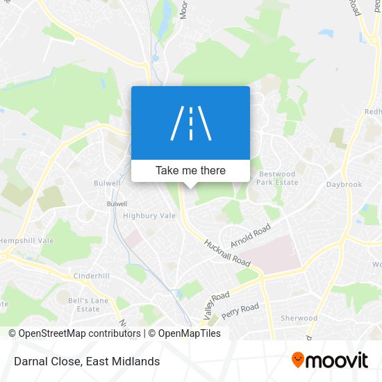 Darnal Close map