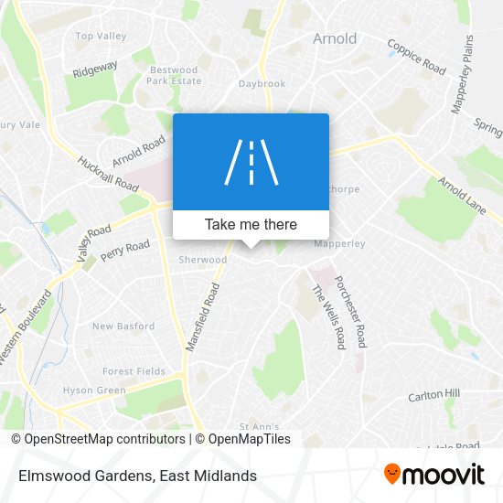 Elmswood Gardens map