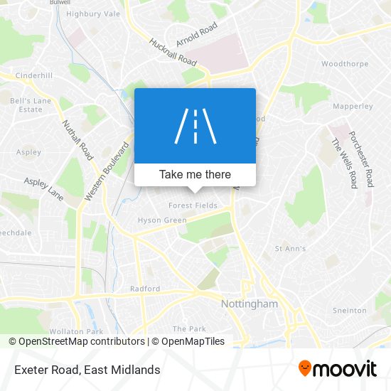 Exeter Road map