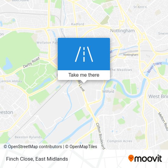 Finch Close map