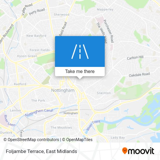 Foljambe Terrace map