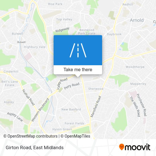 Girton Road map
