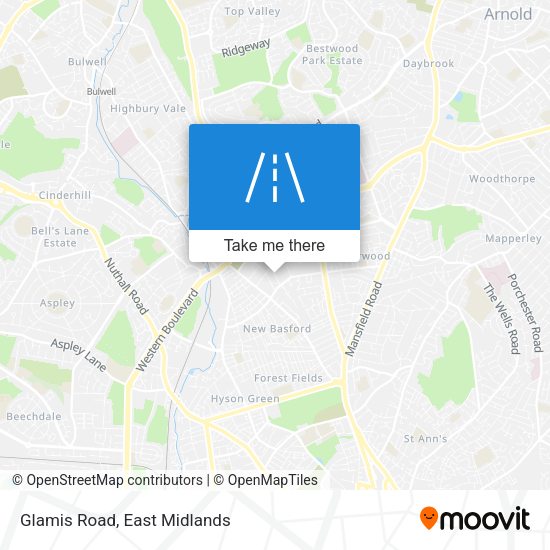 Glamis Road map