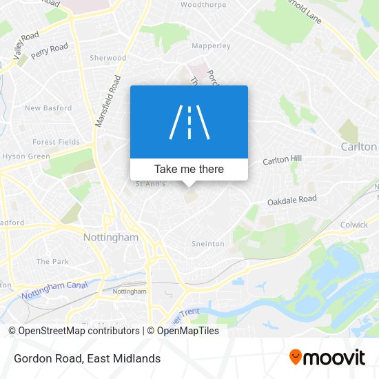 Gordon Road map