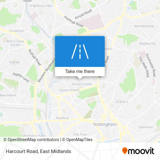 Harcourt Road map