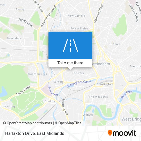 Harlaxton Drive map
