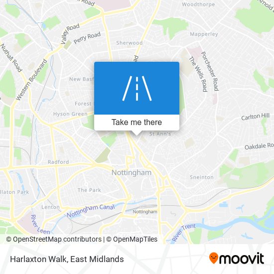 Harlaxton Walk map