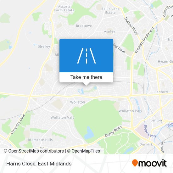 Harris Close map