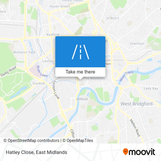 Hatley Close map