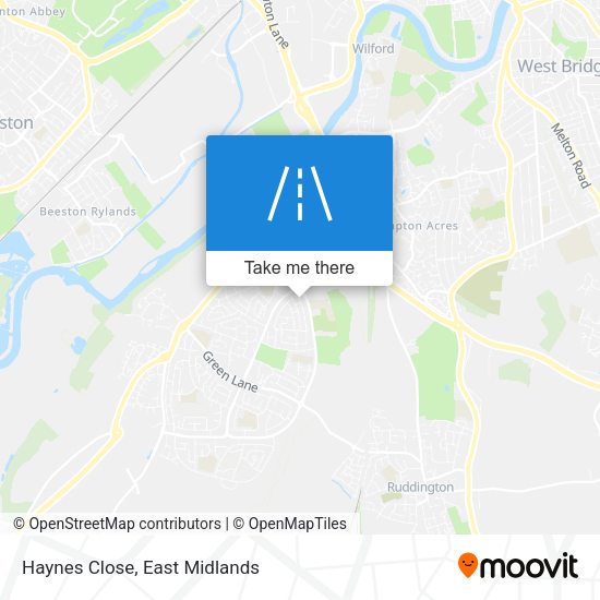 Haynes Close map