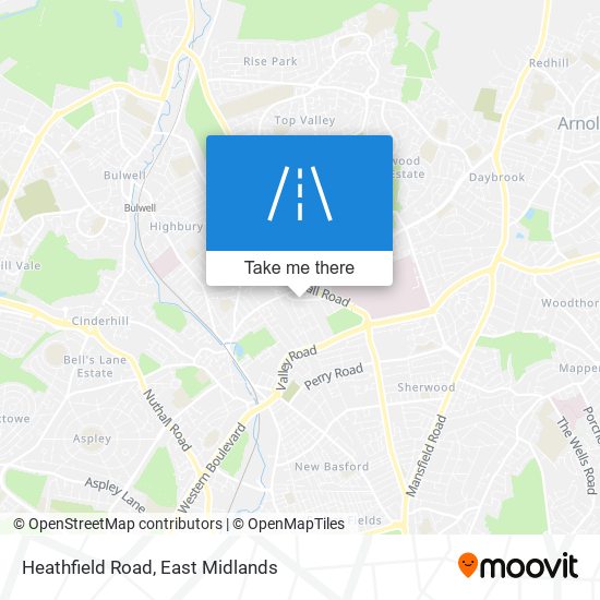 Heathfield Road map