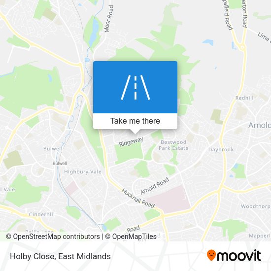 Holby Close map