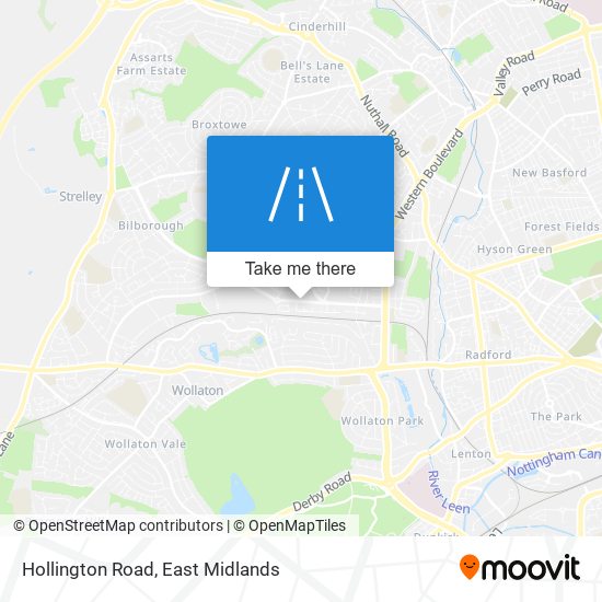 Hollington Road map