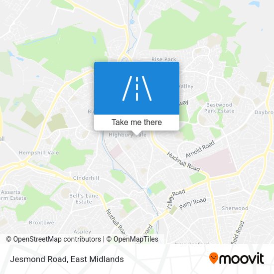 Jesmond Road map