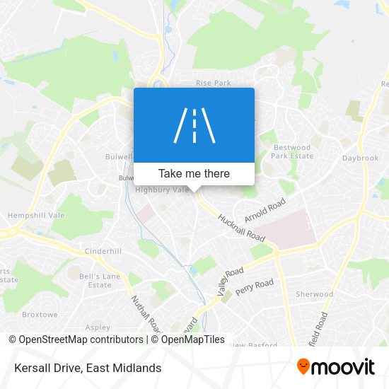 Kersall Drive map