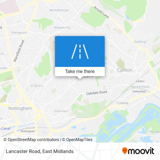 Lancaster Road map