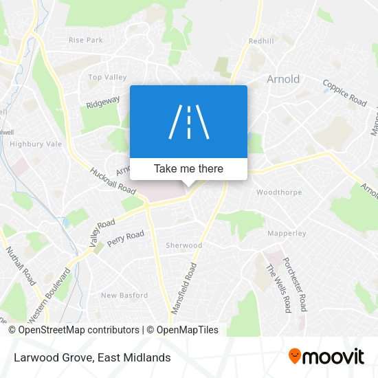 Larwood Grove map